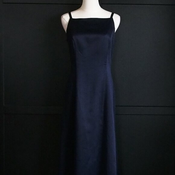 Fairweather | Vintage Floor Length Bateau Neck Gown in a Beautiful Navy - Picture 1 of 5
